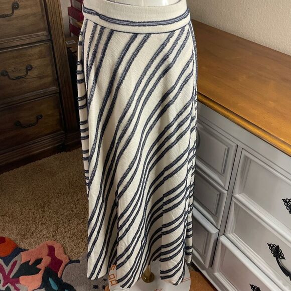 DKNY/Striped Midi Skirt - Picture 1 of 4
